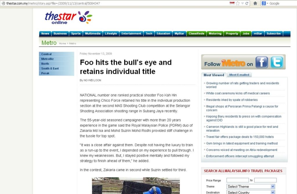 The star Foo hits the bull's eye and retains individual title